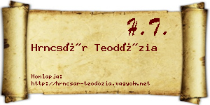 Hrncsár Teodózia névjegykártya
